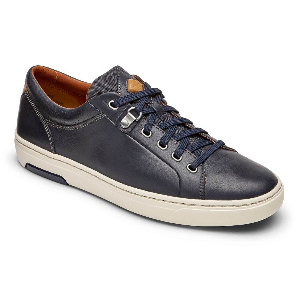 Rockport Mens Lets Walk Cupsole Lace-to-Toe - Sneakers Blue - OQA641082